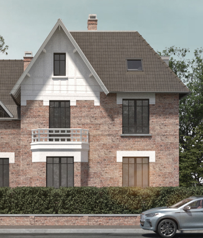 Perspective 3D de la façade rue