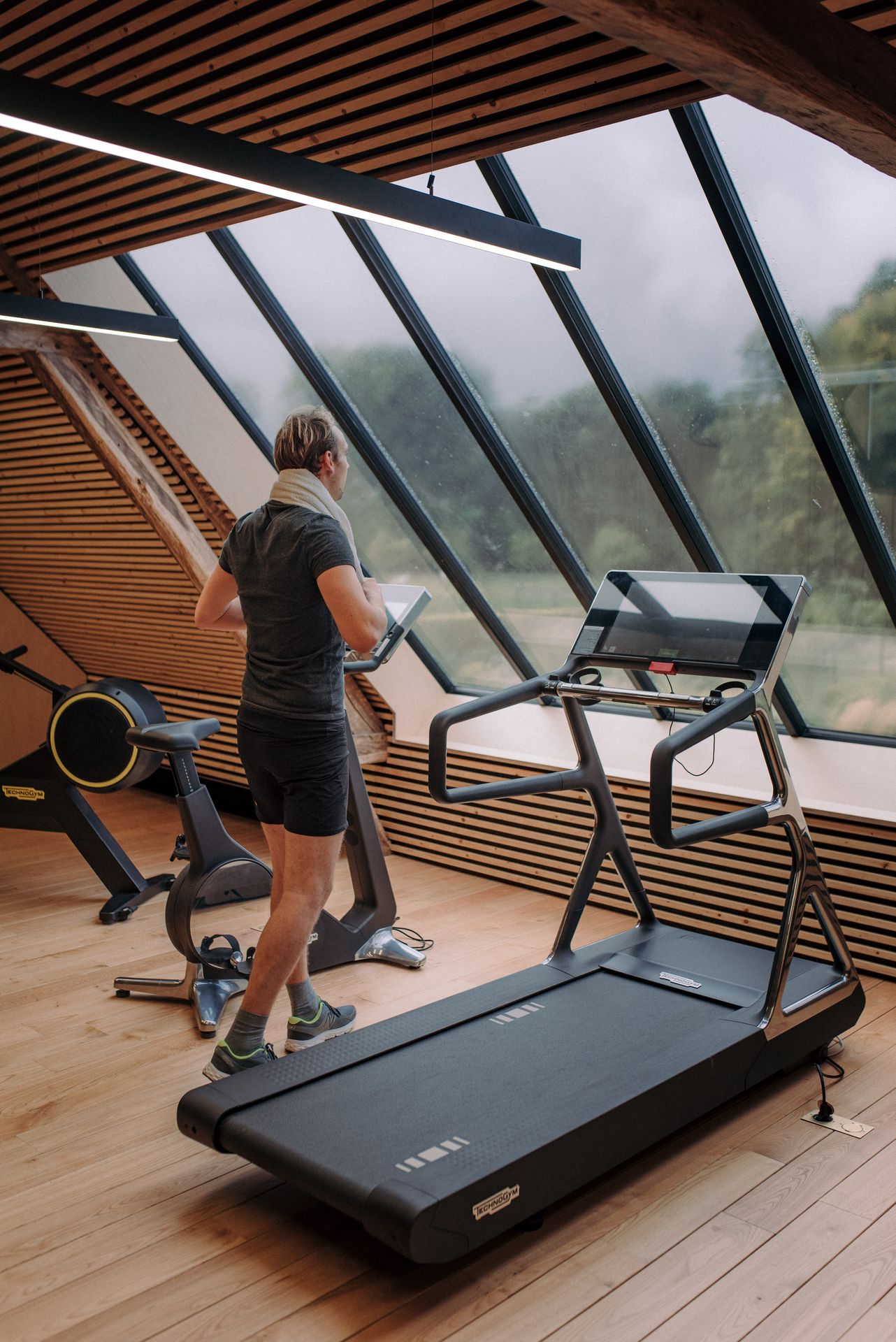 Salle de sport avec vue
